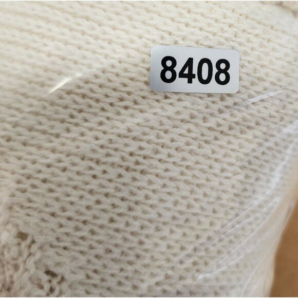 VTG Winona Knits Beige Knit Crewneck Pullover Sweater Size M 100% Combed Cotton - Picture 15 of 15